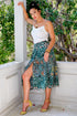 Roxanne "Ikat Paisley" Jupe mi-longue en soie
